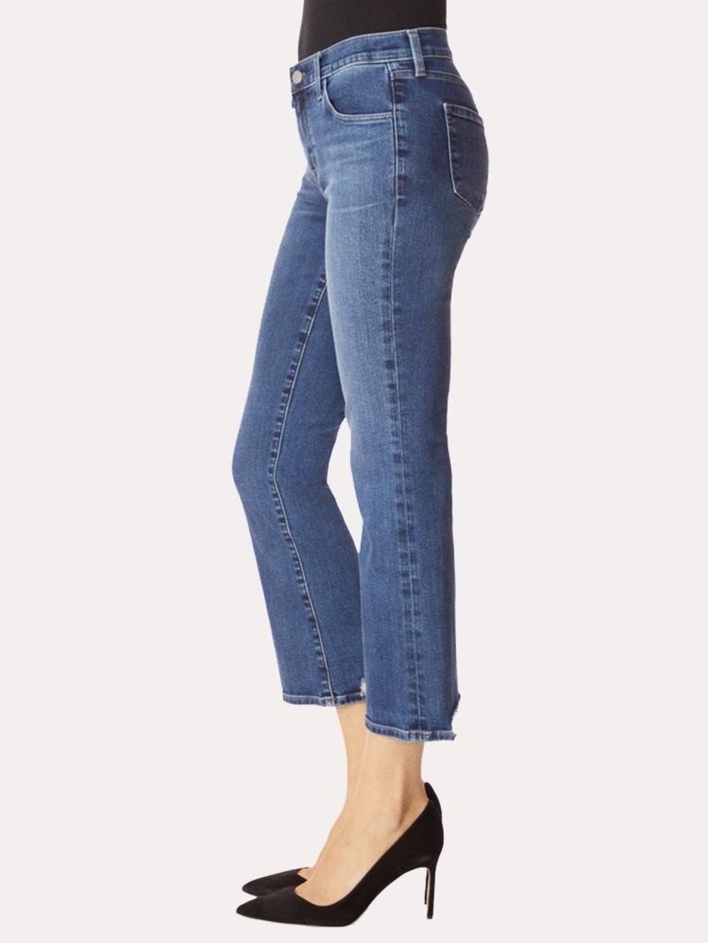 👖 J Brand Selena Cropped Kick Flare Bootcut Light Blue Jeans Y2K Quiet Luxury - Picture 3 of 15
